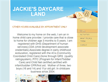 Tablet Screenshot of jackiesdaycareland.com